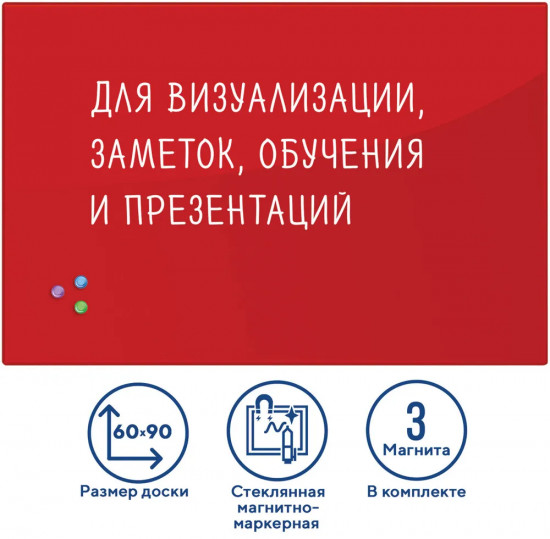 Доска магнитно-маркерная стеклянная