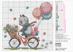 Набор для вышивания «Прогулка на велосипеде» - Фото 1