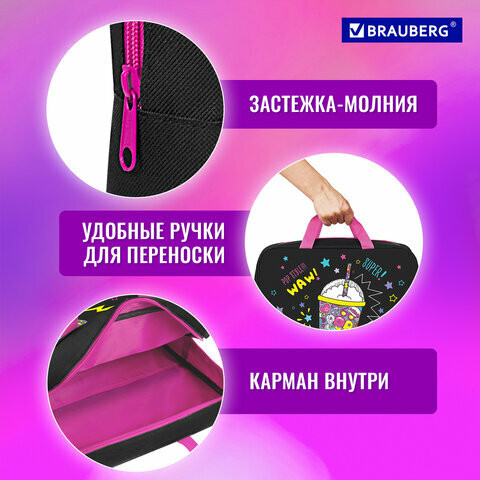 Папка-сумка на молнии «Pop style»