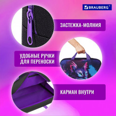 Папка-сумка на молнии «Neon cat» - Фото 3