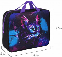Папка-сумка на молнии «Neon cat» - Фото 6