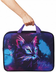 Папка-сумка на молнии «Neon cat» - Фото 9