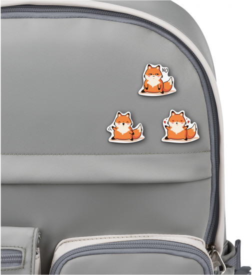 Набор значков деревянных «Kawaii fox»