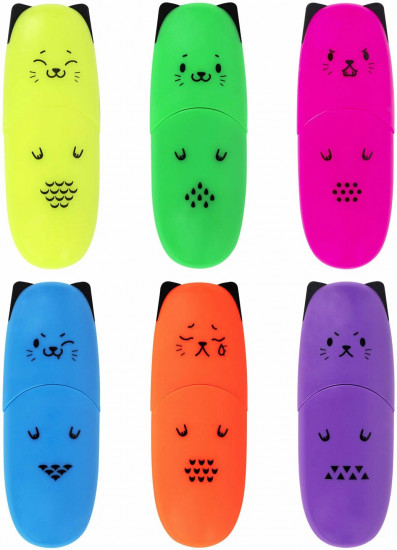 Набор текстовыделителей «Cute cats neon»