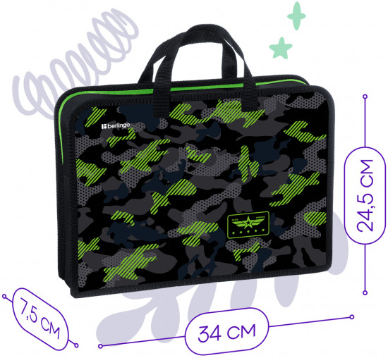 Папка с ручками «Black and green»