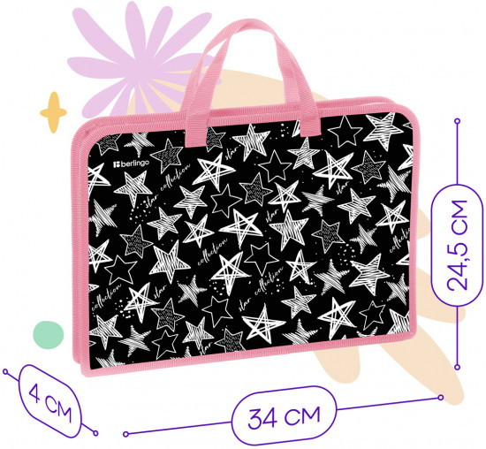 Папка с ручками «Glossy stars»