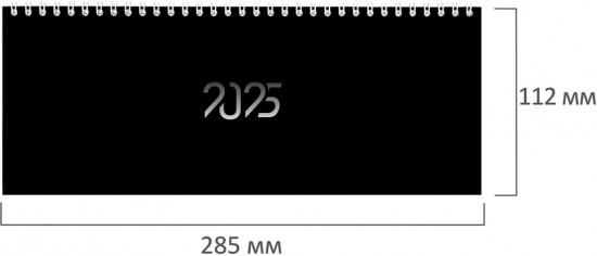 Планинг датированный на 2025 год «Black style»