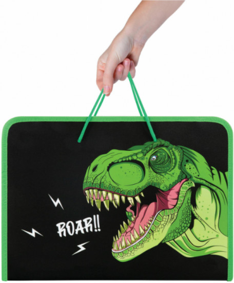Папка на молнии с ручками «Dino roar»