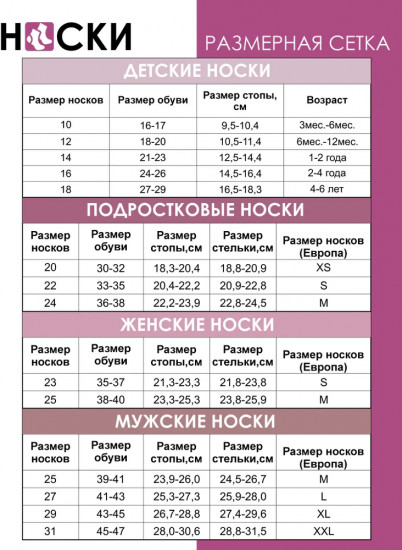 Носки для мальчиков