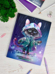 Дневник школьный «Котёнок под дождём» - Фото 1