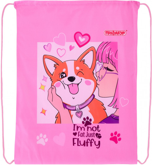 Мешок для обуви «Fluffy akita»