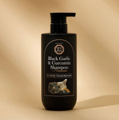Шампунь для волос с экстрактом черного чеснока и куркумы «Black Garlic and Curcumin Shampoo» - Фото 1