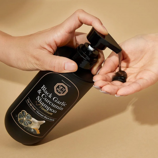 Шампунь для волос с экстрактом черного чеснока и куркумы «Black Garlic and Curcumin Shampoo»