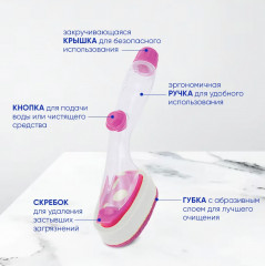 Губка для мытья посуды с резервуаром для моющего средства - Фото 4