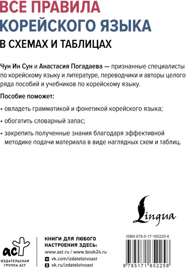Все правила корейского языка в схемах и таблицах
