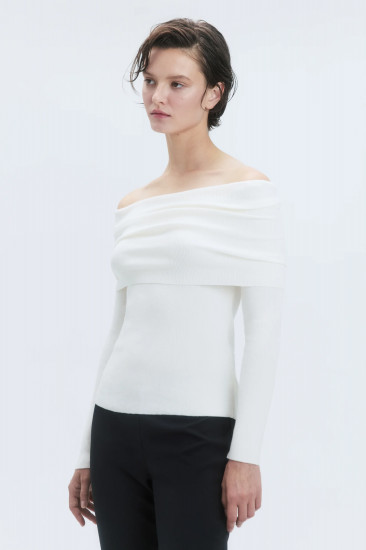 Джемпер off-shoulders тонкой вязки женский