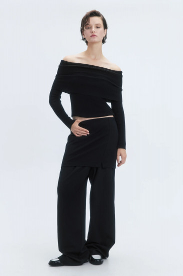 Джемпер off-shoulders тонкой вязки женский