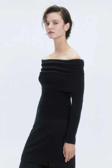 Джемпер off-shoulders тонкой вязки женский