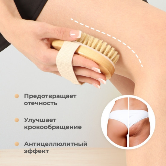 Щетка для сухого массажа с массажными зубцами