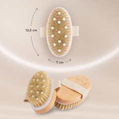 Щетка для сухого массажа с массажными зубцами - Фото 3