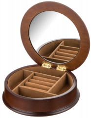 Шкатулка для украшений с зеркалом (22×21×6 см) - Фото 1