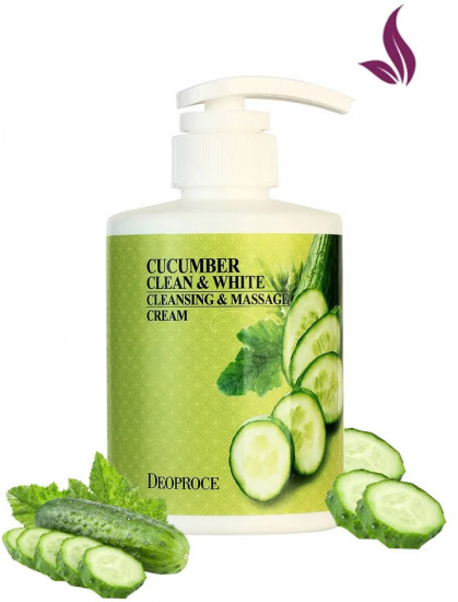 Крем массажный «Cucumber Clean & White Cleansing & Massage Cream»