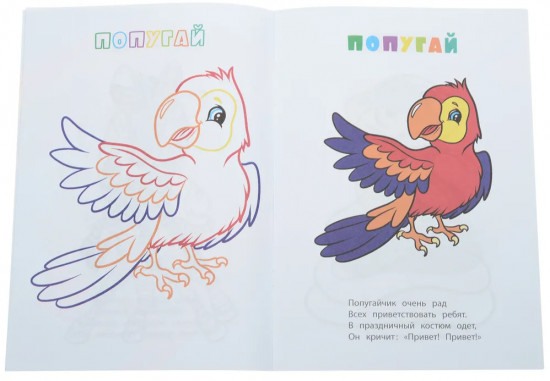 Книжка-раскраска «Веселые животные»