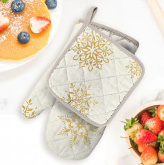 Комплект кухонных прихваток «White snowflakes» - Фото 2