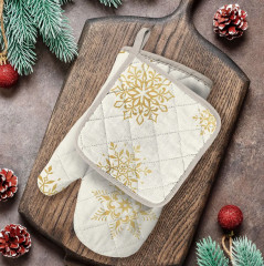 Комплект кухонных прихваток «White snowflakes» - Фото 6