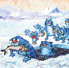 Календарь настенный на 2025 год «Синие коты. Многодетная семья» - Фото 2