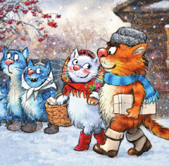 Календарь настенный на 2025 год «Синие коты. Жизнь в деревке» - Фото 2