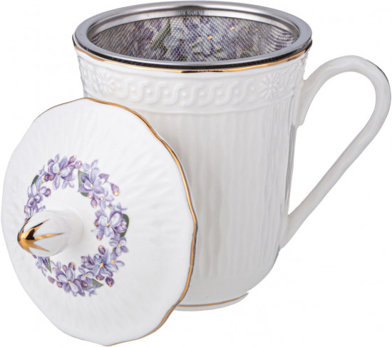 Кружка заварочная с ситом и крышкой «Lilac»
