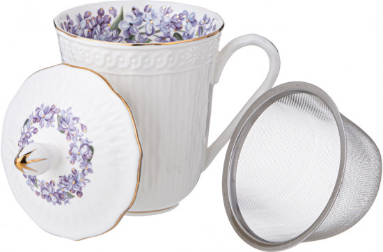 Кружка заварочная с ситом и крышкой «Lilac»