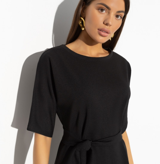 Платье женское «Строгий код, black, с поясом»