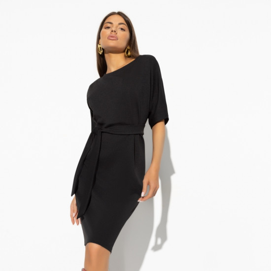Платье женское «Строгий код, black, с поясом»