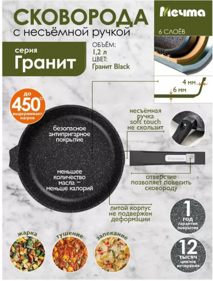 Сковорода «Гранит black»