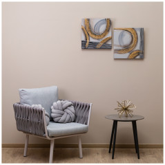 Комплект картин «Золотая абстракция» - Фото 2