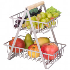 Корзина для фруктов с деревянной ручкой - Фото 1