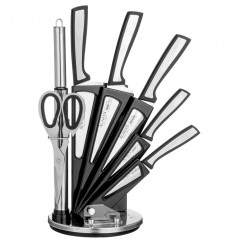 Набор ножей с ножницами и мусатом на подставке - Фото 1