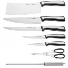 Набор ножей с ножницами и мусатом на подставке - Фото 2