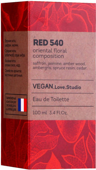 Туалетная вода «Vegan Love Studio Red 540»