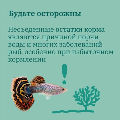 Корм для рыб гуппи повседневный гранулированный