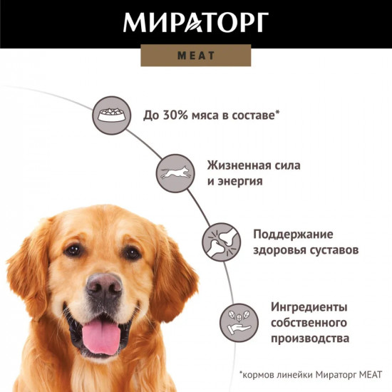 Корм для взрослых собак средних и крупных пород с сочной говядиной