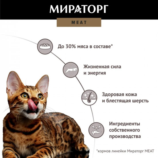 Корм для взрослых кошек с сочным ягненком «Meat»