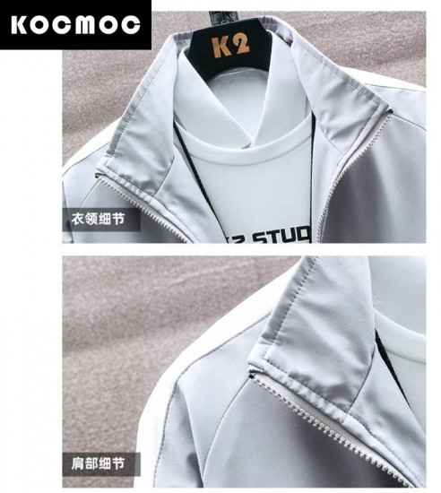 Комплект мужской из куртки и спортивных штанов со светоотражающими полосками