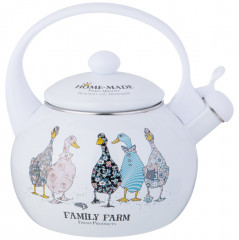 Чайник эмалированный со свистком «Family farm» - Фото 2