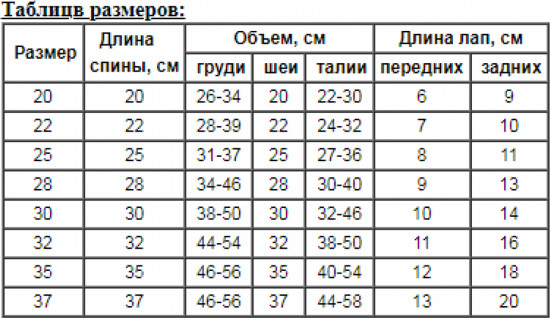 Комбинезон для собак