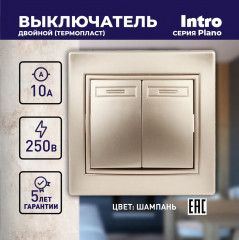 Выключатель двухклавишный - Фото 2