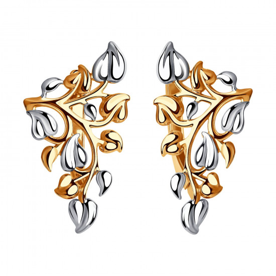 Серьги из золочёного серебра