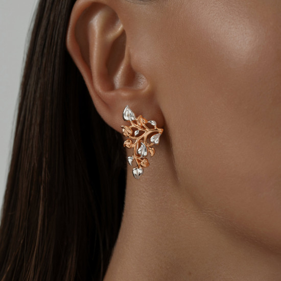 Серьги из золочёного серебра